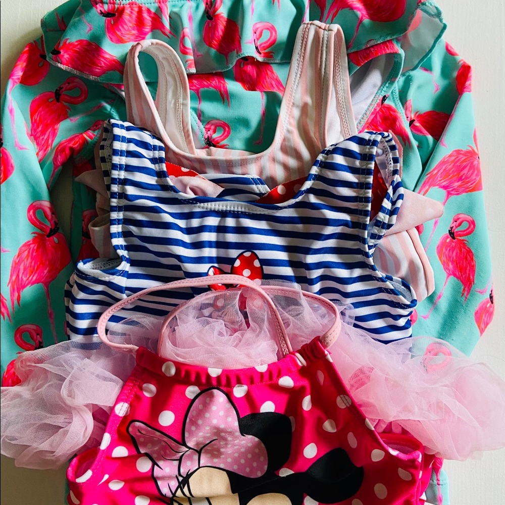 Toddler Girl 4 Swimsuit Lot